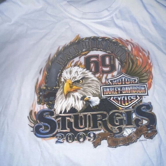 HARLEY-DAVIDSON 2009 69th Sturgis Long Sleeve Shirt XL Tshirt Devils Tower Run - Picture 2 of 8